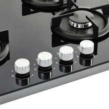 Load image into Gallery viewer, Belling GTG603RI BLK  60cm Gas through Glass Hob - 444411637
