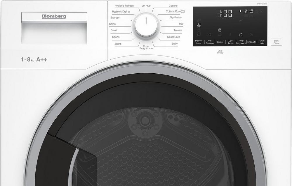 Blomberg LTP18320W 8kg Heat Pump Tumble Dryer - A++