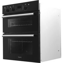 Load image into Gallery viewer, Hotpoint DU2540BL 60cm Built Under Double Electric Fan Oven in Black
