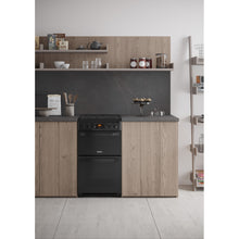 Load image into Gallery viewer, Hotpoint HD5V93CCB Black 50cm Double Oven. Ceramic Hob Cooker
