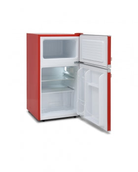 Montpellier MAB2035ER Red Retro Look Under Counter Fridge Freezer 2 Year Guarantee