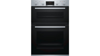 Bosch MBS533BS0B Built In Electric Double Oven with 3D Hot Air - Stainless Steel