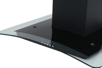 Montpellier MHG600BK 60cm Curved Glass Cooker Hood in Black A Energy