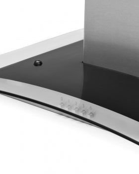 Montpellier MHG600X 60cm Curved Glass Cooker Hood in Stainless Steel A Energy