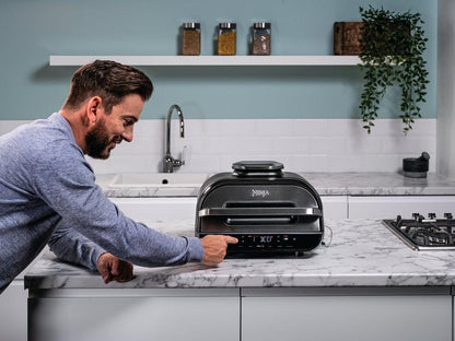 Ninja AG551UK Foodi MAX Health Grill & Air Fryer - Black/Stainless Steel
