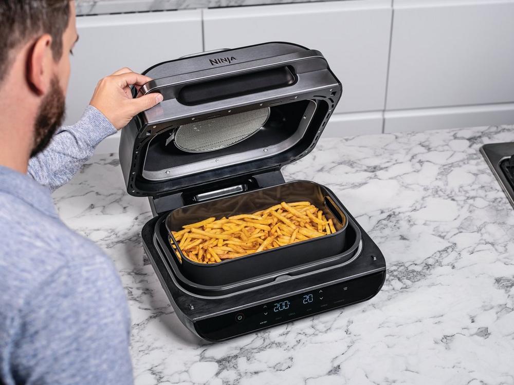 Ninja AG551UK Foodi MAX Health Grill & Air Fryer - Black/Stainless Steel