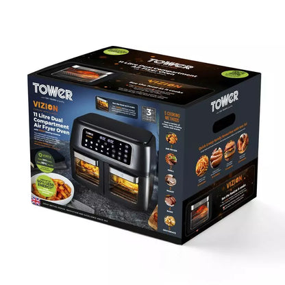 Tower T17102 Vortx Vizion 11L Dual AirFryer