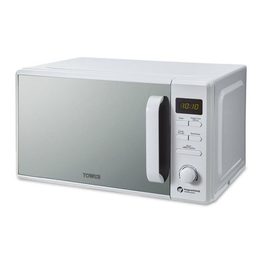 Tower T24037WHT White Mirror Door 20 Litre Microwave Oven