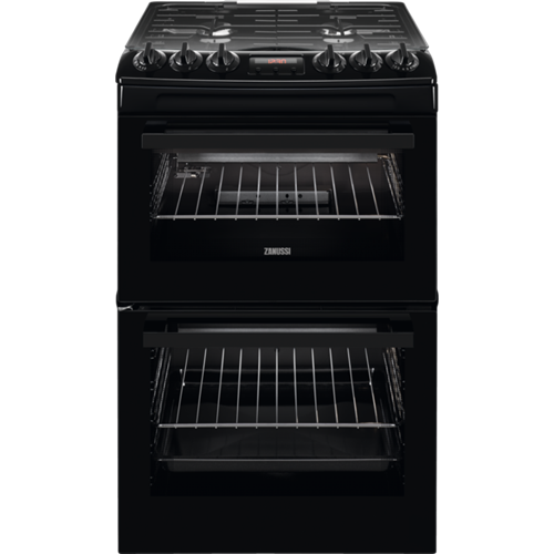 Zanussi ZCG43250BA Double Oven Cooker Gas 550 mm Black