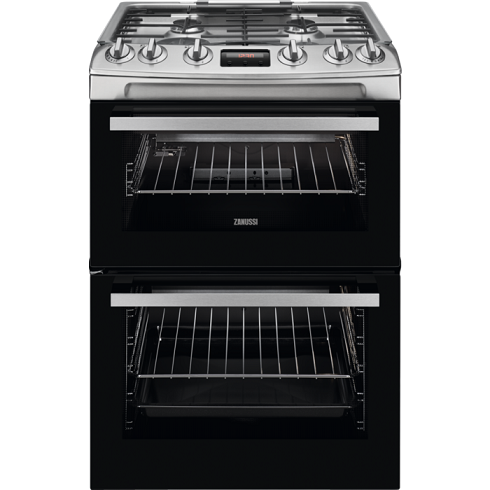 Zanussi ZCG63260XE Stainless Steel 60cm Double Oven Gas Cooker