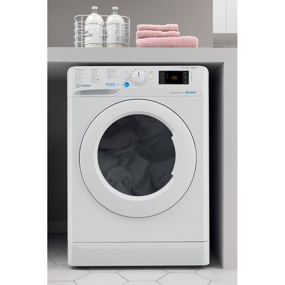 Indesit BDE107625XWUKN 10Kg Wash 7Kg Dry 1600 Spin Washer Dryer