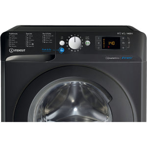 Indesit BDE86436XBUKN Black 8Kg Wash 6Kg Dry 1400 Spin Washer Dryer