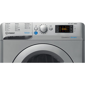 Indesit BDE86436XSUKN Silver 8Kg Wash 6Kg Dry 1400 Spin Washer Dryer