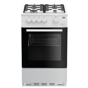 Beko ESG50W White Single Oven/Grill 4 Burner Hob Gas Cooker