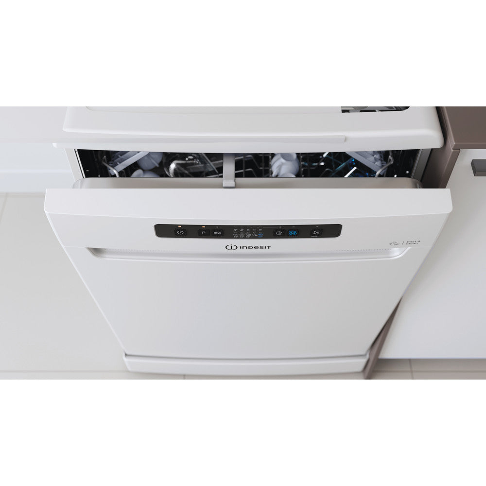 Indesit DFC2C24UK 14 Place Push&Go 28 Min Wash Dishwasher - White