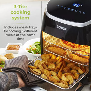 Tower 11 Litre 5-in-1 Manual Air Fryer Oven With Rotisserie