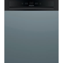 Load image into Gallery viewer, Hotpoint Aquarius HBC2B19UKN Black Semi-Integrated Dishwasher
