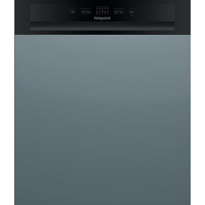 Hotpoint Aquarius HBC2B19UKN Black Semi-Integrated Dishwasher