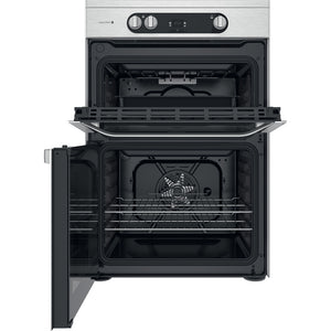 Hotpoint HDM67I9H2CX/UK Induction Hob Double Oven Cooker - Inox