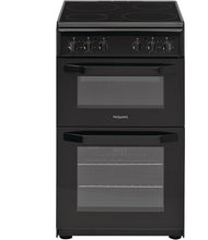 Load image into Gallery viewer, Hotpoint Cloe HD5V92KCB Black 50cm Oven &amp; Grill Cooker
