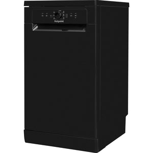 Hotpoint HSFE1B19B Slimline Aquarius Dishwasher in Black
