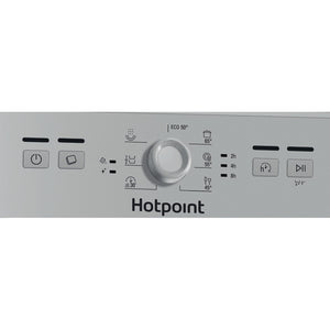 Hotpoint HSFE1B19SUKN Slimline Aquarius Dishwasher in Silver