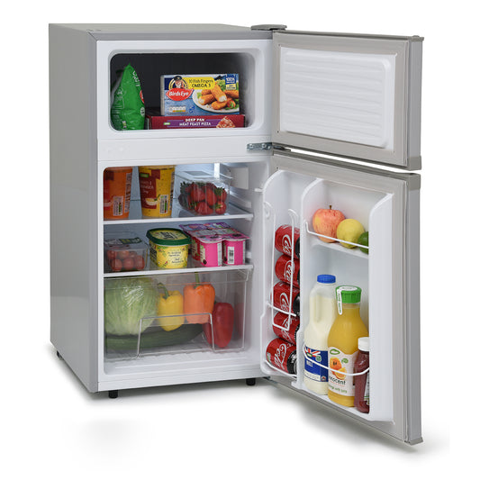 IceKing IK2024S.E 48CM UNDER COUNTER FRIDGE FREEZER SILVER