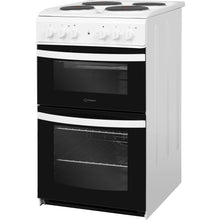 Load image into Gallery viewer, Indesit ID5E92KMW White 50cm Twin Cavity Electric Cooker
