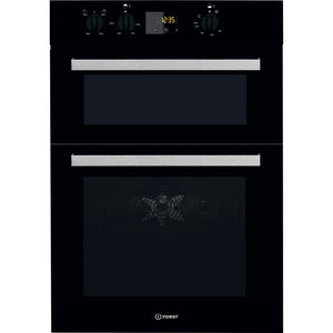 Indesit Aria IDD6340BL Electric Double Built-in Oven in Black