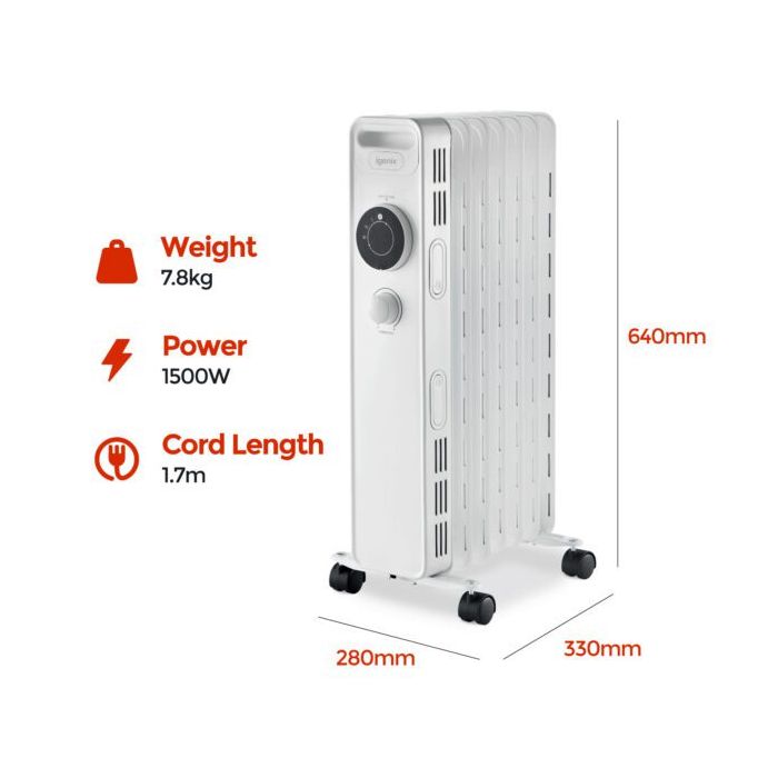 IGENIX IG2615 1.5KW Oil Filled Radiator