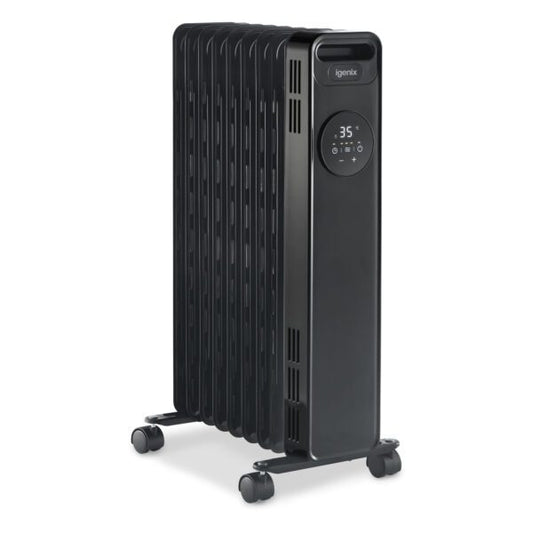 Igenix IG2621BL 2KW Digital Control Black Oil Filled Radiator