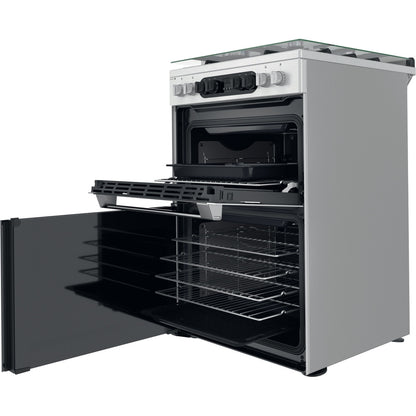 Hotpoint HD67G8CCX Stainless Steel 60cm Dual Fuel Double Oven Cooker