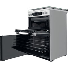 Load image into Gallery viewer, Hotpoint HD67G8CCX Stainless Steel 60cm Dual Fuel Double Oven Cooker
