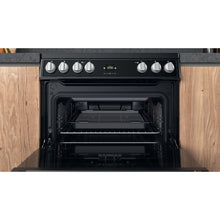 Load image into Gallery viewer, Hotpoint HDT67V9H2CB/UK Ceramic Double Cooker - Black
