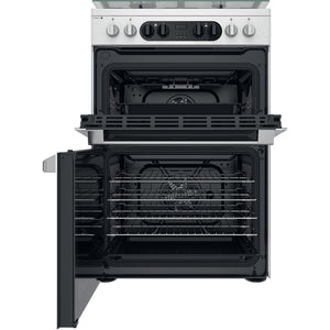 Hotpoint HD67G8CCX Stainless Steel 60cm Dual Fuel Double Oven Cooker