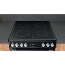 Load image into Gallery viewer, Hotpoint HDT67V9H2CB/UK Ceramic Double Cooker - Black
