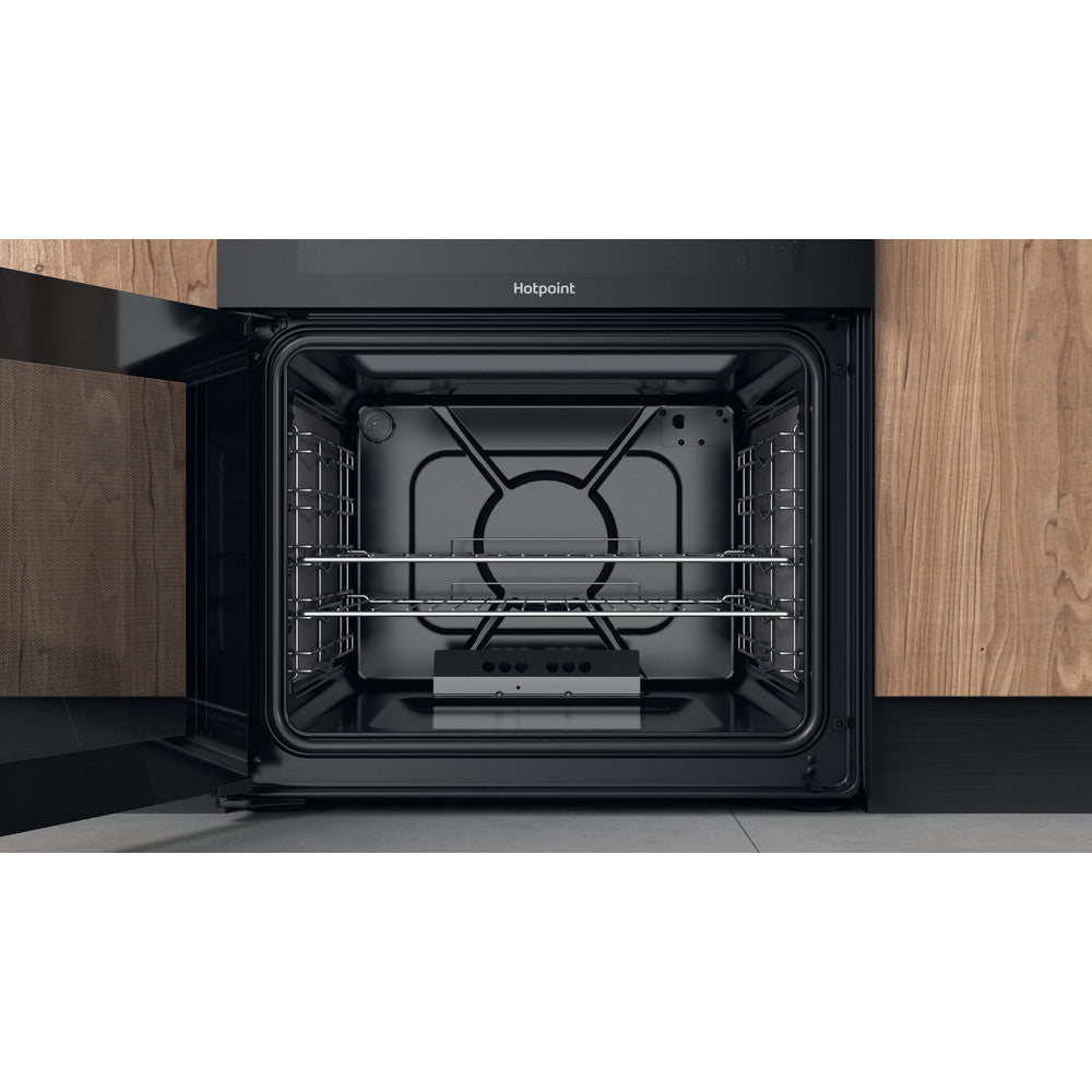 Hotpoint HDM67G0C2CB Black Double Oven Gas Cooker