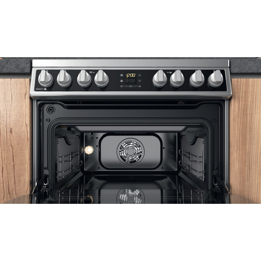 Hotpoint HDM67V8D2CX/UK Electric Double Cooker - Inox