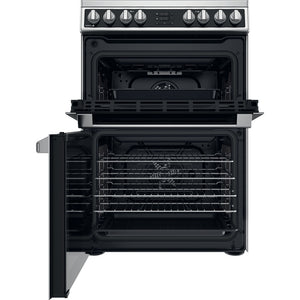 Hotpoint HDM67V8D2CX/UK Electric Double Cooker - Inox