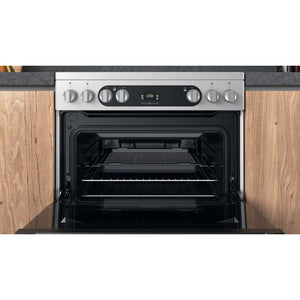 Hotpoint HDM67V9HCX Stianless Steel 60cm Double Oven Electric Cooker