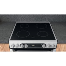 Load image into Gallery viewer, Hotpoint HDM67V9HCX Stianless Steel 60cm Double Oven Electric Cooker
