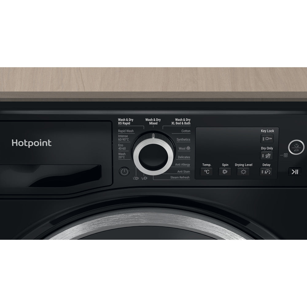 Hotpoint Anti-Stain NDB9635BSUK 9+6KG Washer Dryer with 1400 rpm - Black