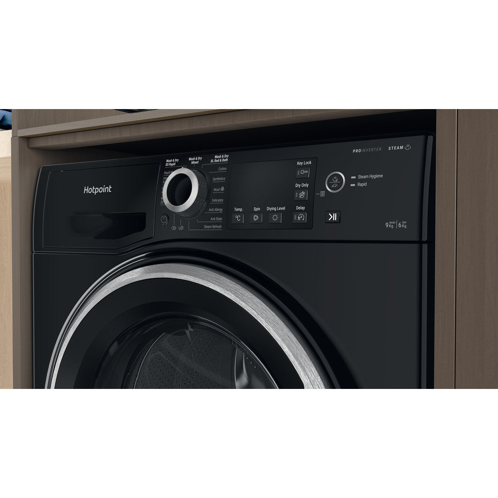 Hotpoint Anti-Stain NDB9635BSUK 9+6KG Washer Dryer with 1400 rpm - Black