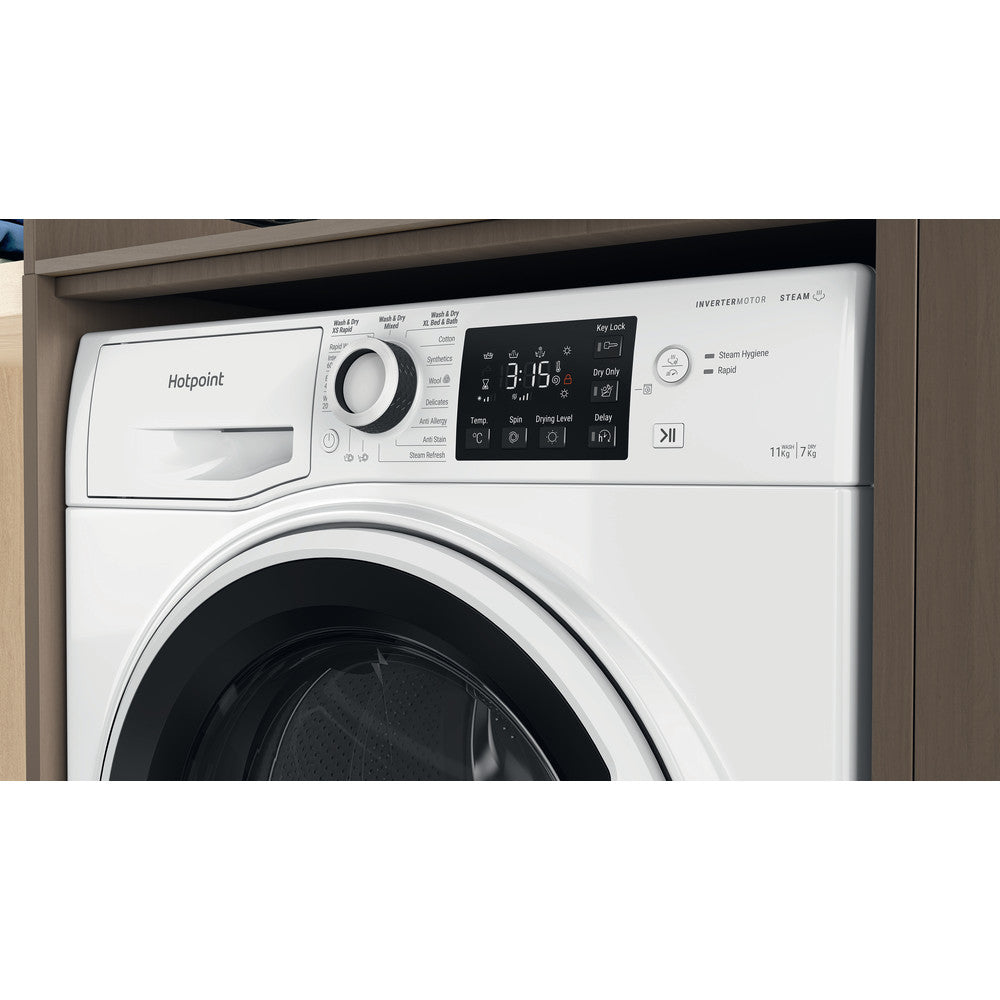 Hotpoint Anti-Stain NDB 11724WUK 11+7KG Washer Dryer with 1600 rpm - White