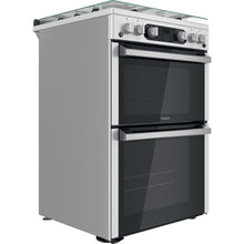 Load image into Gallery viewer, Hotpoint HDM67G0C2CX Inox Silver Double Oven Gas Cooker
