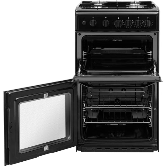 Hotpoint HD5G00KCB Black 50cm Twin Cavity Oven Grill Gas Cooker