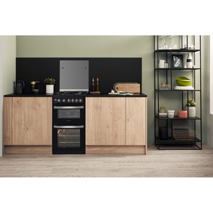 Hotpoint HD5G00CCBK Black 50cm Double Oven Gas Cooker