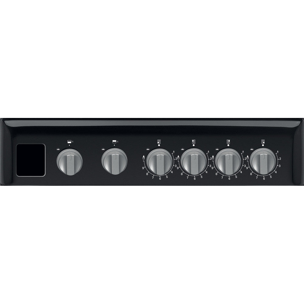 Hotpoint HD5G00CCBK Black 50cm Double Oven Gas Cooker