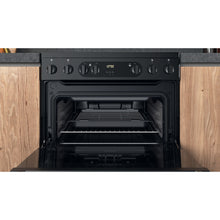 Load image into Gallery viewer, Hotpoint HDM67V9CMB Black 60cm Double Oven Electic Cooker
