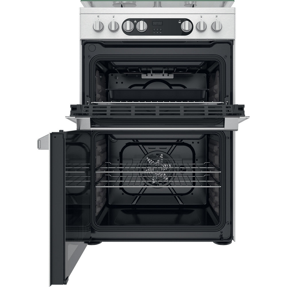 Hotpoint HDM67G9C2CX/U Electric Dual Fuel Cooker Double Cooker - Inox